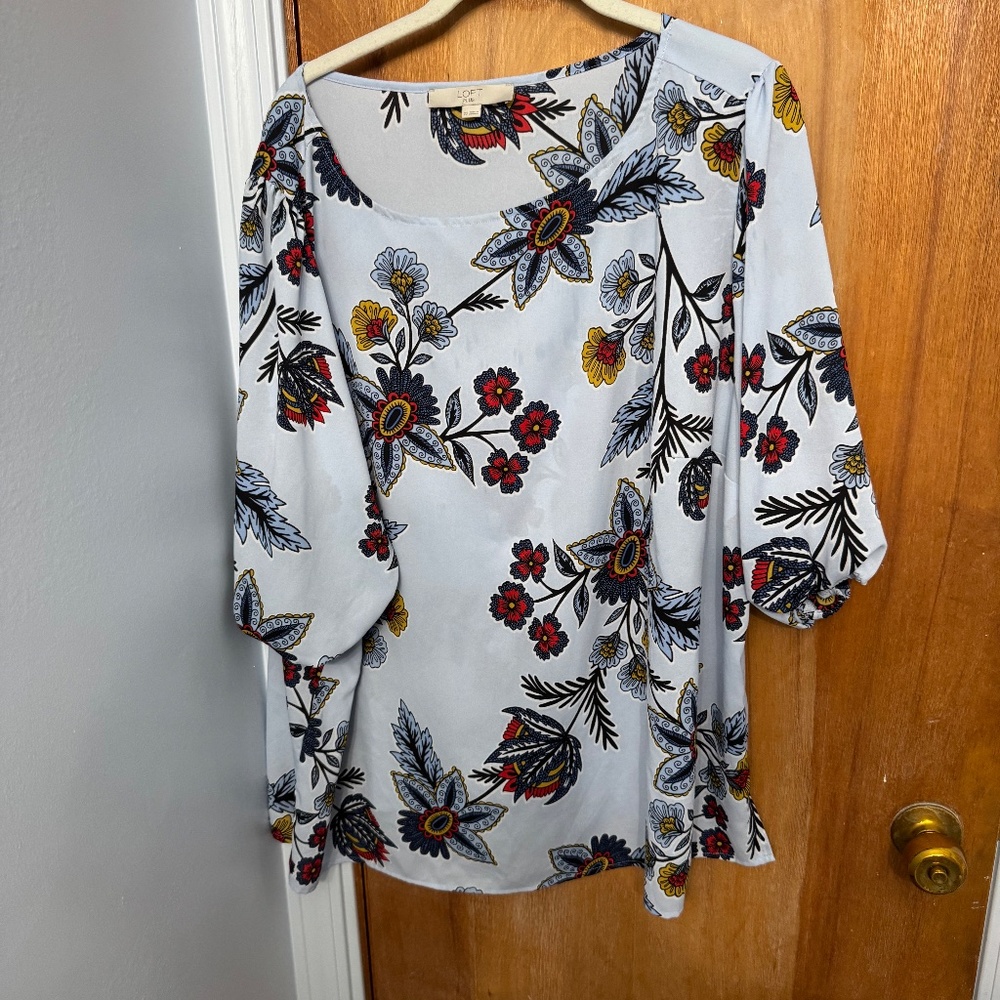 Loft Plus Blue Blouse